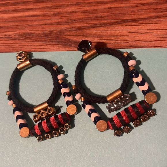 J Crew mixed media chandelier earrings - Picture 2 of 3